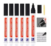 Donql Pennarello per Fughe Piastrelle Nero - 6 Pezzi con Punta di Ricambio