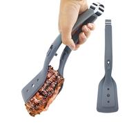 DONQL Pinze da cucina in silicone, 2 in 1, spatola e pinza, fritto Egg Spatula, clip a pala doppio lato per arrostire pesce, pinza per afferrare e girare uova fritte, pancake pane