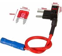 DONQOKLRP Porta di Backup dell'auto ADD-A Circuit Rubinetto Adattatore 12V Micro/Mini/Standard ATM APM Fusibili for Auto a Lama con Backup dell'auto da Lama 10a con Supporto(Mini)