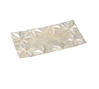 DONREGALOWEB Centro rettangolare perlato con fiori 20 x 10 cm (modello piccolo)