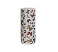 DONREGALOWEB Portaombrelli rotondo in porcellana decorato con farfalle