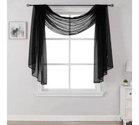 DONREN Tende a sciarpa morbide e trasparenti di lusso per finestre - Tenda a sciarpa in semi-velo per finestre, larghezza 52 pollici e lunghezza