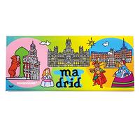 DONSOUVENIR MADRID CALAMITA DA FRIGO. MODELLO: DA MADRID AL CIELO. MAGNETE DECO MULTICOLORE 12 X 5.4 CM
