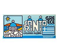 DONSOUVENIR Magnetico Santorini. Modello Big: Isole GRECHE. CALAMITA da FRIGO