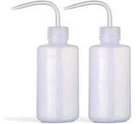 DONSTRAW Bottiglia di lavaggio 2 pezzi 250 ml/8 oz bottiglie di sicurezza strumenti di irrigazione, economica plastica spremere con etichette a bocca stretta per pulizia grassa medica lavaggio