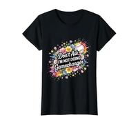 Don't Ask I'm Not Doing Gamechanger Baseball Puns |- Maglietta con Stampa Grafica Economica, Donna, Nero, M