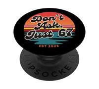 Don't Ask Just 67 Funny Six Seven Meme Retro Design PopSockets PopGrip Adesivo