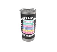 Don't Ask Me What I'm Reading Bookish Smutt Reader Funny Bicchiere termico in acciaio inox doppia parete