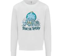 Don'T Be Trashy Climate Change Ambiente Bambini Felpa Maglione