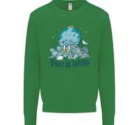 Don'T Be Trashy Climate Change Ambiente Uomo Felpa Maglione