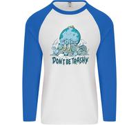 Don'T Be Trashy Climate Change Ambiente Uomo L/S Baseball T-Shirt