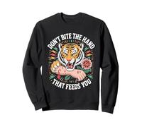 Don't Bite the Hand Fierce Tiger Graphic Felpa