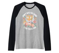 Don't Bite the Hand Fierce Tiger Graphic Maglia con Maniche Raglan