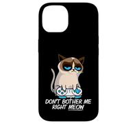Don't Bother Me Right Meow Funny Sarcastic Gaming Cat Meme Custodia per iPhone 14