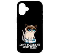 Don't Bother Me Right Meow Funny Sarcastic Gaming Cat Meme Custodia per iPhone 16