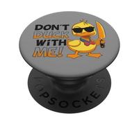 Don't Duck With Me Divertente Angry Duck Humor PopSockets PopGrip Adesivo