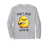 Don't Duck with Me Funny Cute Kawaii Duck Meme Knife Maglia a Manica
