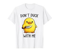 Don't Duck with Me Funny Cute Kawaii Duck Meme Knife Maglietta