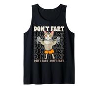 Dont Fart Weightlifting Cat Funny Gym Workout Fitness Coach Canotta
