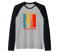Don't Follow Me I Do Stupid Things Retro Windsurf Maglia con Maniche Raglan