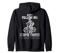 Don't Follow Me I do Stupid Things Scheletro Guida BMX Felpa con Cappuccio