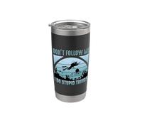 Don't Follow Me I Do Stupid Things Scuba Dive Diver Diving Bicchiere termico in acciaio inox doppia parete
