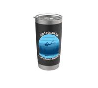 Don't Follow Me I Do Stupid Things Scuba Diving Diver Dive Bicchiere termico in acciaio inox doppia parete