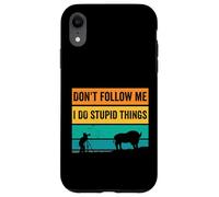 Don't Follow Me I Do Stupid Things Wildlife Fotografo Custodia per iPhone XR