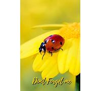 Don't Forget Me: Red LadyBug on Yellow Flower.Internet Password Logbook with alphabetical tabs.Personal Address of websites, usernames, passwords ... printed format.Size 6x9 inches