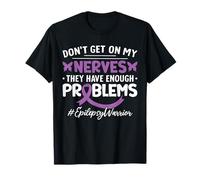 Don't Get On My Nerves Guerriero dell'epilessia con nastro viola Maglietta
