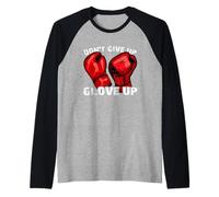 Don't Give Up Glove Up Martial Arts Arti Marziali Maglia con Maniche Raglan
