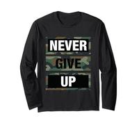 Don't Give Up Illustration Quotes Novelty Graphic Designs Maglia a Manica