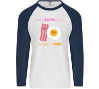 Don'T Go Bacon il Mio Cuore Uomo L/S Baseball T-Shirt