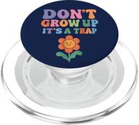 Don't Grow Up It's A Trappola Divertente Umorismo Retro Groovy Flower PopSockets PopGrip per MagSafe