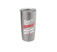 Don't Hate Monday Make Monday Hate You Vendetta - Bicchiere termico in acciaio inox doppia parete