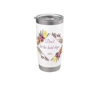 Don't Let The Hard Days Win - Women’s Floral Inspirational Bicchiere termico in acciaio inox doppia parete