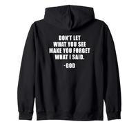 Don't Let What You See: Men & Women Christian Faith Reminder Felpa con Cappuccio