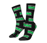 Dont Like Me, Fuck Off, Problem Solved Donna Uomo Work Socks Antiscivolo Calzini Lavoro Termici Calze Running Per Ciclismo Pilates Corsa