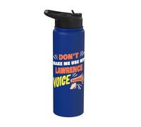 Don't Make Me Use My Lawrence Voice Funny Lawrence Nome Stainless Steel Insulated Water Bottle