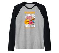 Dont Make Me Use My Ukulele Voce Divertente Musicista Maglia con Maniche Raglan