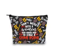 Don't Mess with a Woman Who Knows How to Stage a Crime True Crime Makeup Bag Murder Show Lover Gift Cosmetic Bag, Scena del crimine 3uk, alla moda