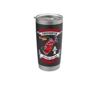 Don't Mess With Firefighter Fireman Firefighters Lovers Bicchiere termico in acciaio inox doppia parete