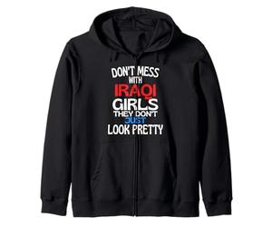 Dont Mess with Pretty Iraqi Girls Funny Iraq Citazione Felpa con Cappuccio