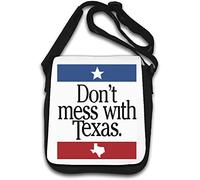 Don't Mess with Texas Lone Star State Borsa a tracolla bianca