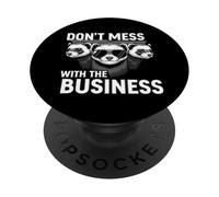 Don't Mess With The Business Funny Ferret Group Pun PopSockets PopGrip Adesivo