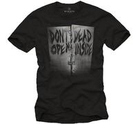 Don't Open Dead Inside Horror Tee Unisex 100% Cotton Short-Sleeve T-Shirts Black S