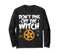 Don't Piss off The Witch Divertente Sarcastico Halloween Witch Maglia a Manica