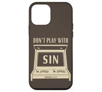 Don't Play with Sin - Retro Arcade Game Christian Gospel Custodia per iPhone 12 mini