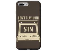 Don't Play with Sin - Retro Arcade Game Christian Gospel Custodia per iPhone 7 Plus/8 Plus