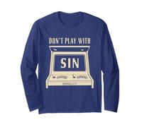 Don't Play with sin - Retro Arcade Game Christian Gospel Maglia a Manica
